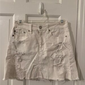American Eagle Outfitters White A-Line Mini Skirt